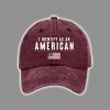 Retro I Identify As An American Print Baseball Cap 4