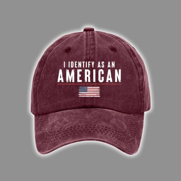 Retro I Identify As An American Print Baseball Cap 4