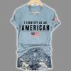 Retro I Identify As An American Printed Shirt 7