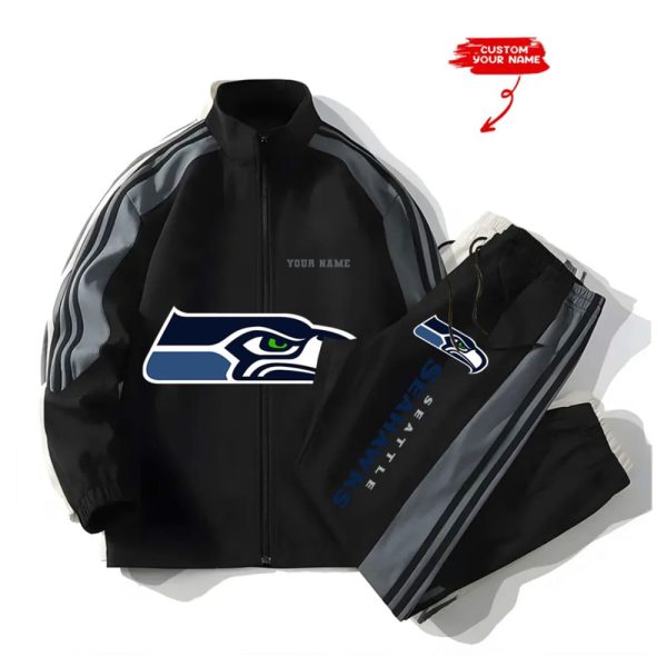 Seahawks Football Unisex Style Versatile Sport Set Jacket And Pants 2