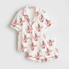Statue of Liberty Red White And Boozy Beer Cocktail Club 4th Of July Satin Pajama Set