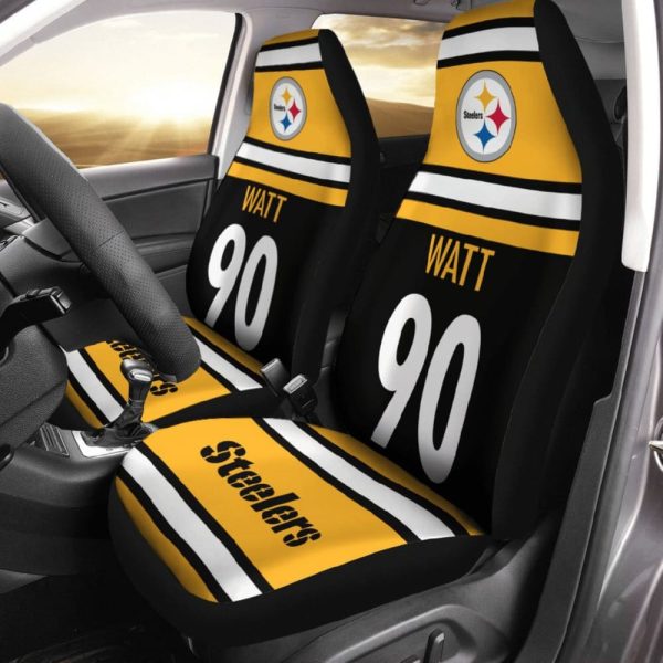 Steelers Watt 90 Car Seat Cover 2