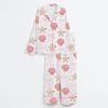 Summer Clam Coquette Bow Summer Vibes Pink Clam Summer Beach Satin Pajama Set 3