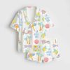 Summer Italian Beach Satin Pajama Set