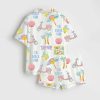 Summer Italian Beach Satin Pajama Set 2