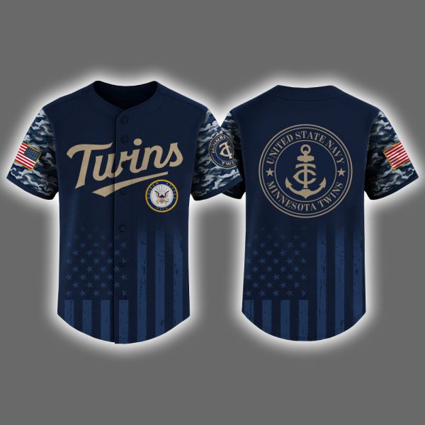 Twins US Navy Appreciation Night 2025 Baseball Jersey