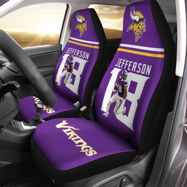 Vikings Football Jefferson 18 Car Seat Cover 2