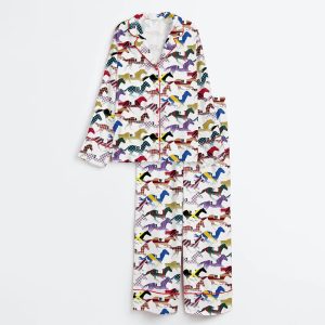 Western Kentucky Derby 151st Run For The Horse Print Satin Pajama Set