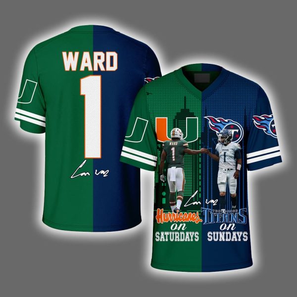 Ward Hurricanes On Saturdays Titans On Sundays Jersey