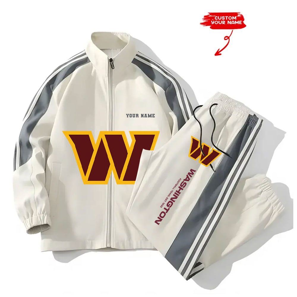 Washington Football Unisex Style Versatile Sport Set Jacket And Pants Washington Football Unisex Style Versatile Sport Set Jacket And Pants