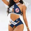 Yankees Baseball Summer Crossover Bikini Suit Set 2
