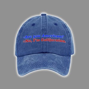 Retro Are you American No I'm Californian Print Baseball Cap