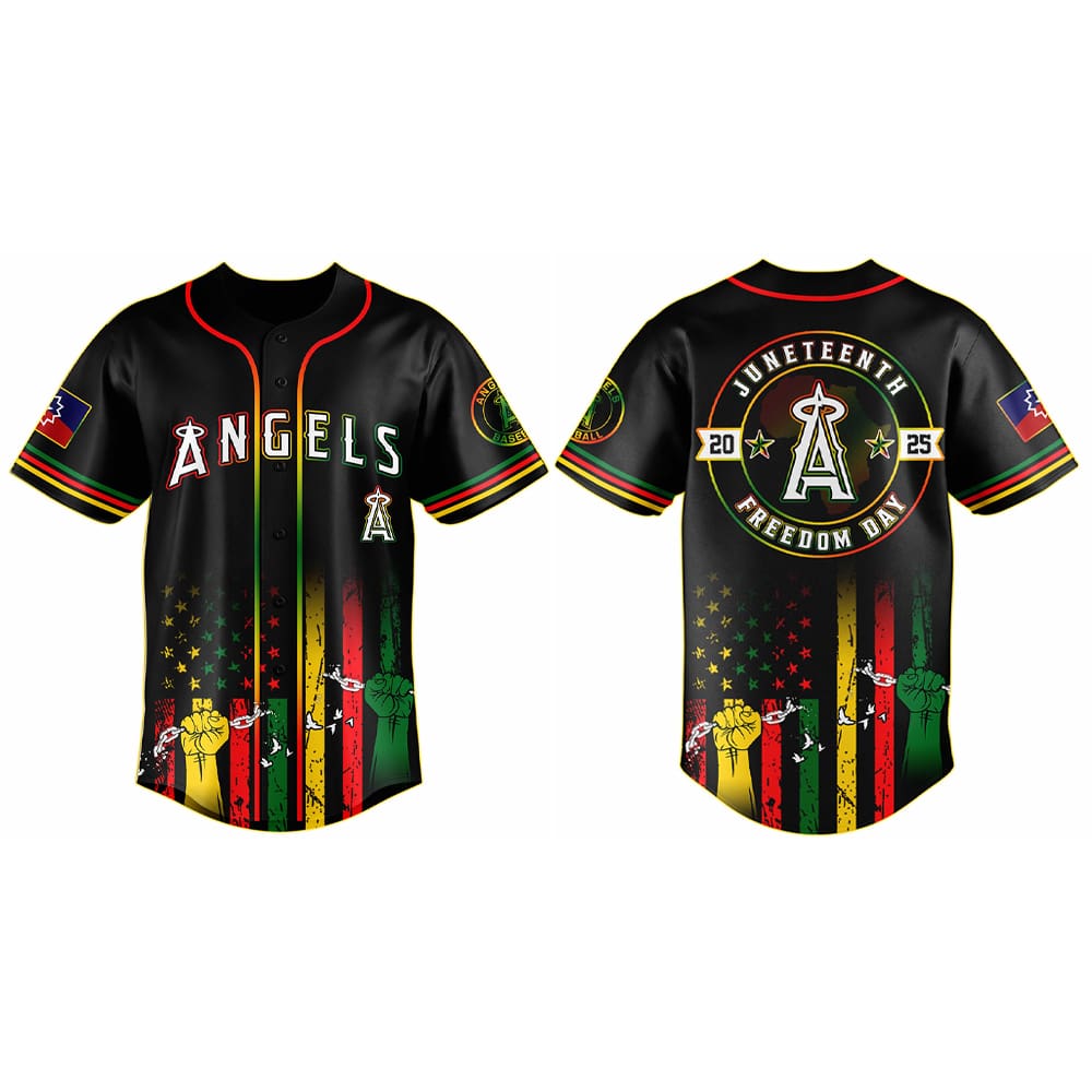 2025 Angels x Juneteenth Day Baseball Jersey 2025 Angels x Juneteenth Day Baseball Jersey