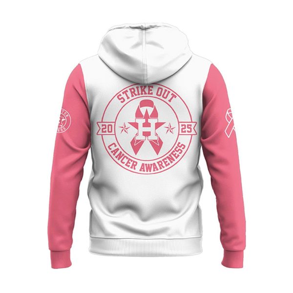 2025 Astros Strike Out Cancer Awareness Hoodie 3