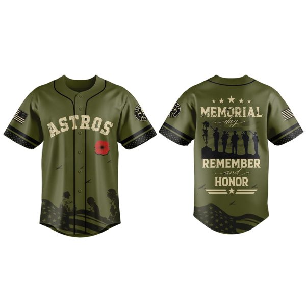2025 Astros USA Memorial Day Remember And Honor Jersey