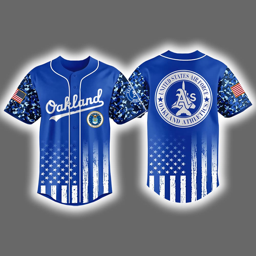 2025 Athletics x US Air Force Appreciation Night Baseball Jersey 2025 Athletics x US Air Force Appreciation Night Baseball Jersey