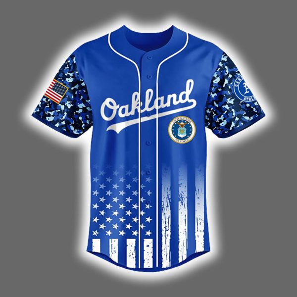 2025 Athletics x US Air Force Appreciation Night Baseball Jersey 2