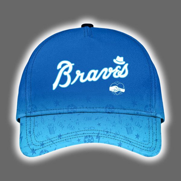 2025 Braves Happy Fathers Day Hoodie Joggers Cap 2