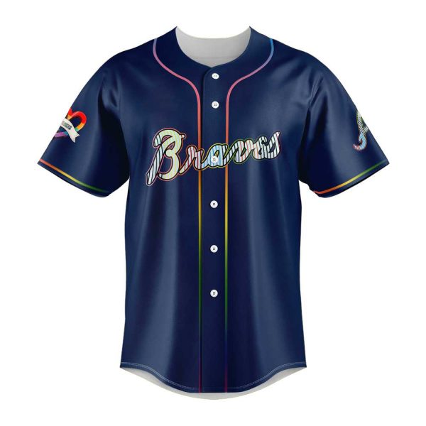 2025 Braves LGBTQ Pride Night Blue Jersey 2