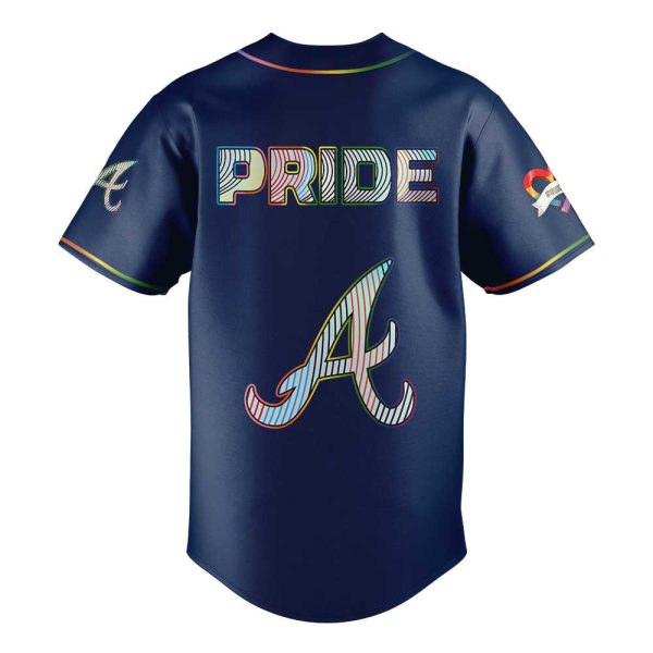 2025 Braves LGBTQ Pride Night Blue Jersey 3