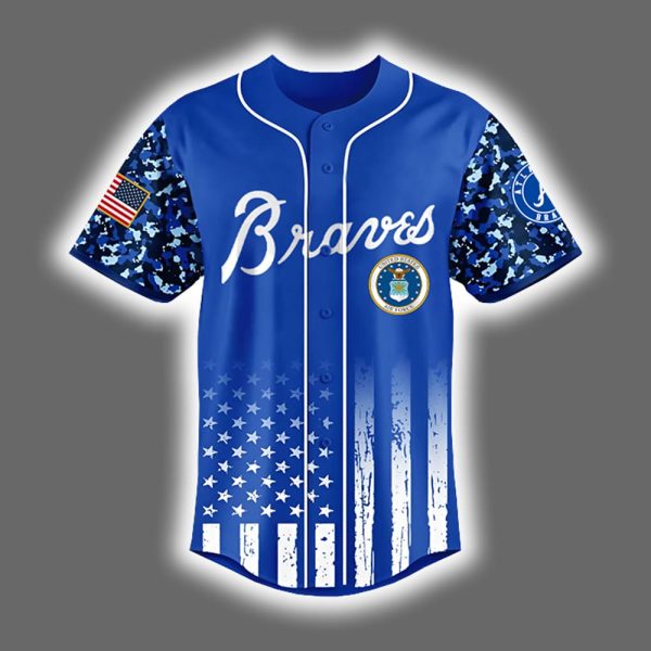 2025 Braves x US Air Force Appreciation Night Baseball Jersey 2