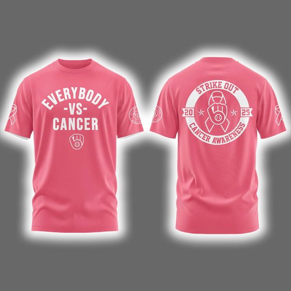 2025 Brewers Everybody vs Cancer Awareness Day Shirt