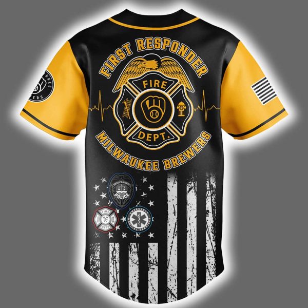 2025 Brewers First Responders Night Jersey 3
