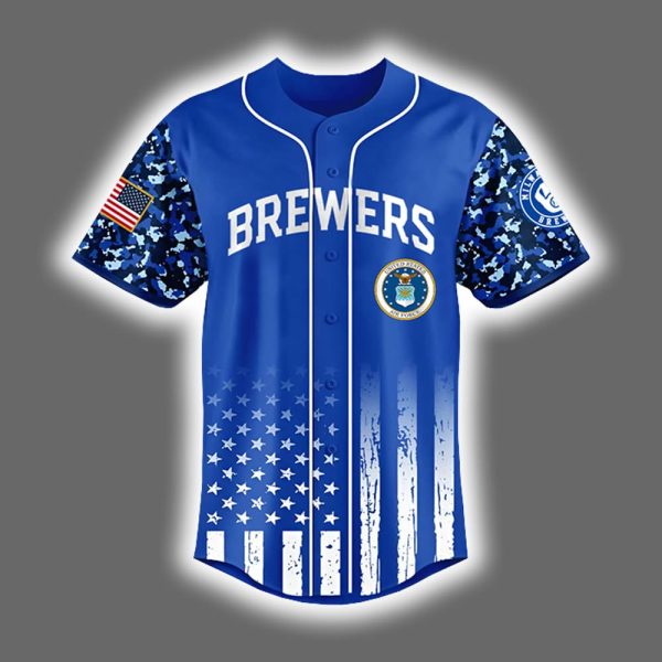 2025 Brewers x US Air Force Appreciation Night Baseball Jersey 2