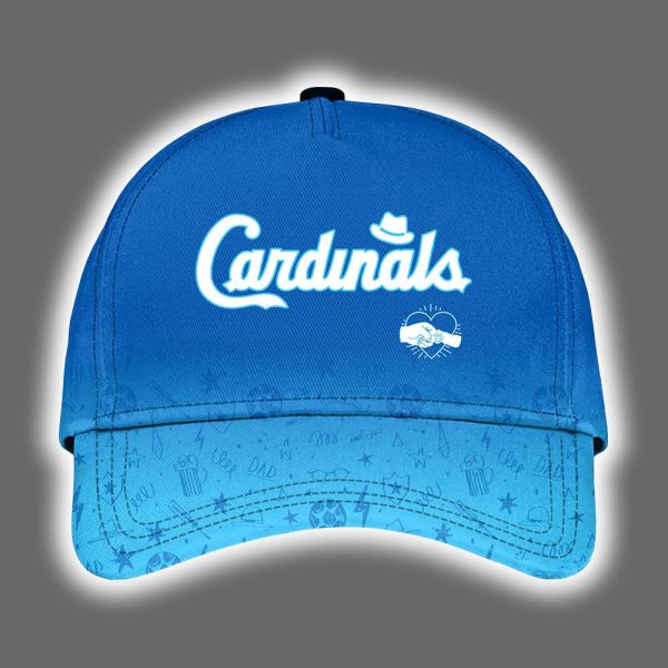 2025 Cardinals Happy Fathers Day Hoodie Joggers Cap 2