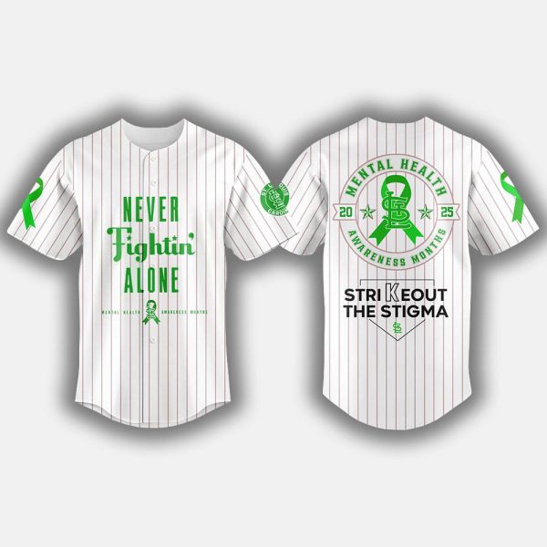 2025 Cardinals Never Fightin' Alone Mental Health Awareness Month Jersey