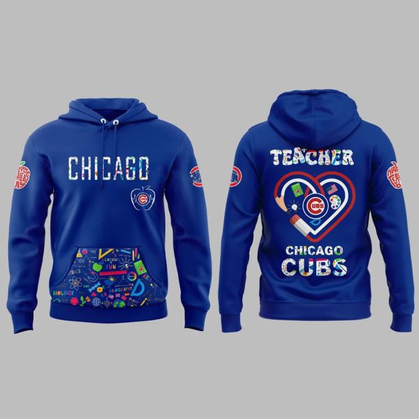 2025 Cubs Happy Teacher Day Hoodie