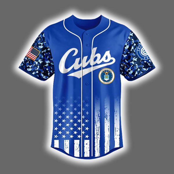 2025 Cubs x US Air Force Appreciation Night Baseball Jersey 2