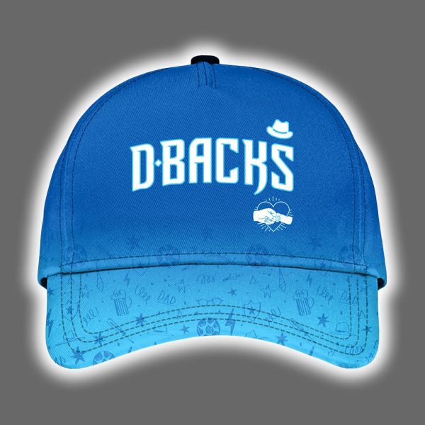 2025 Diamondbacks Happy Fathers Day Hoodie Joggers Cap 2
