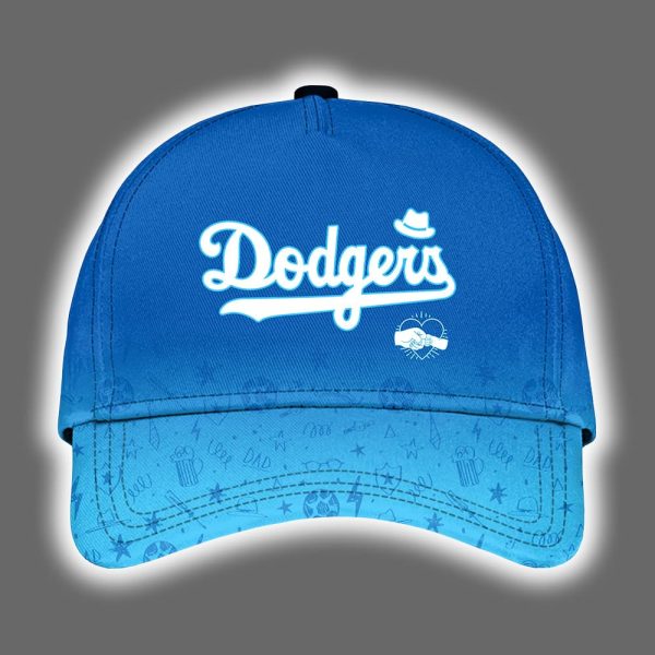 2025 Dodgers Happy Fathers Day Hoodie Joggers Cap 2