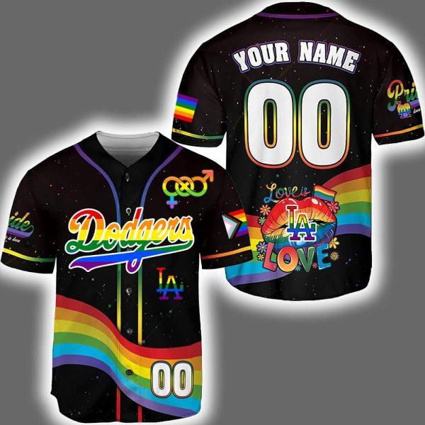 2025 Dodgers Pride Month Love Is Love Baseball Jersey
