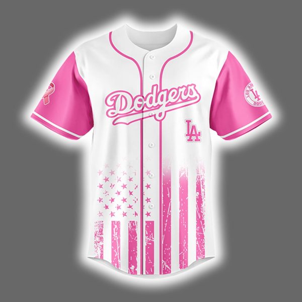 2025 Dodgers x Breast Cancer Awareness Game Night Jersey 2