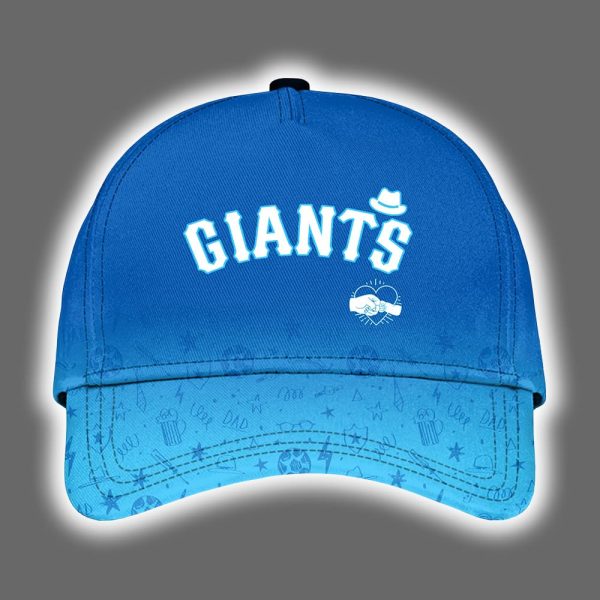 2025 Giants Happy Fathers Day Hoodie Joggers Cap 2