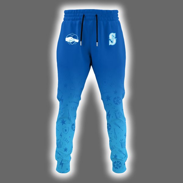 2025 Mariners Happy Fathers Day Hoodie Joggers Cap 3