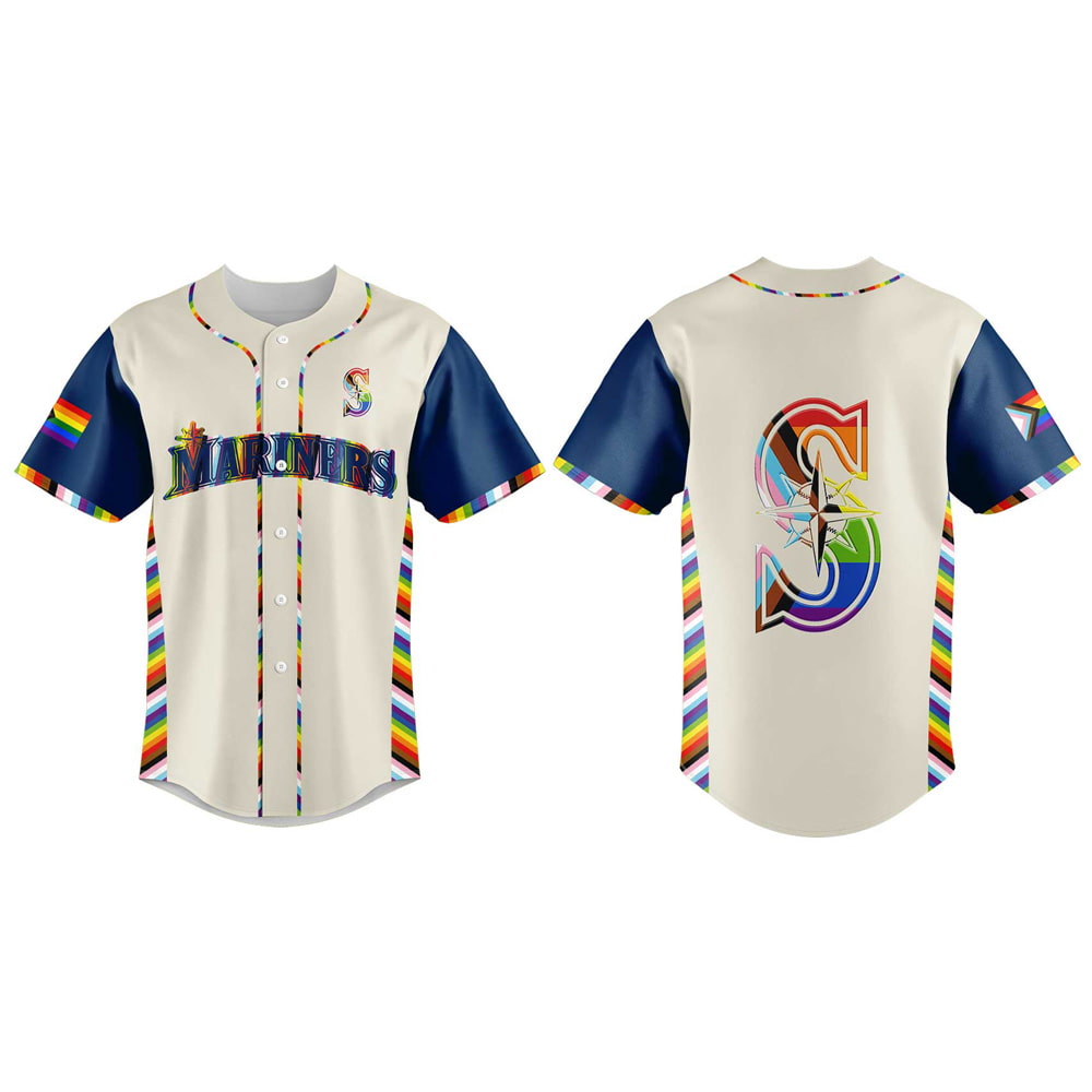 2025 Mariners LGBT Pride Night Baseball Jersey 2025 Mariners LGBT Pride Night Baseball Jersey