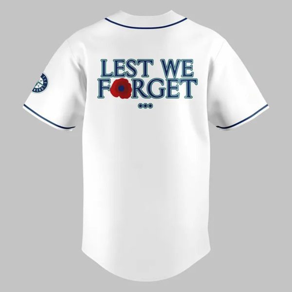 2025 Mariners Memorial Day Lest We Forget Jersey 3