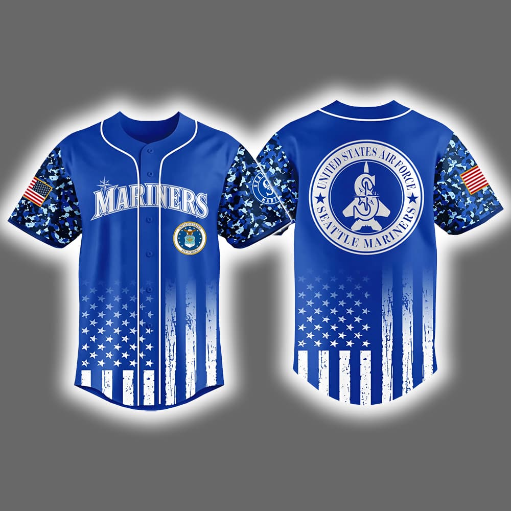 2025 Mariners x US Air Force Appreciation Night Baseball Jersey 2025 Mariners x US Air Force Appreciation Night Baseball Jersey