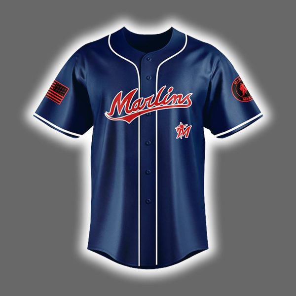 2025 Marlins Appreciation First Responders Night Jersey 2