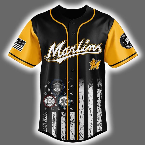 2025 Marlins First Responders Night Jersey 2