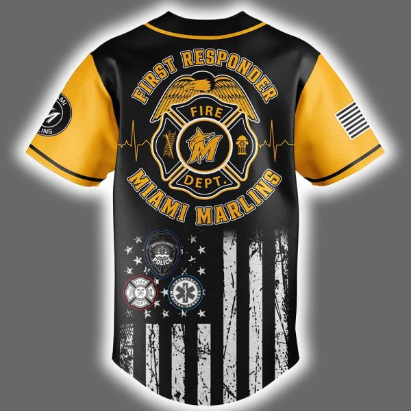 2025 Marlins First Responders Night Jersey 3