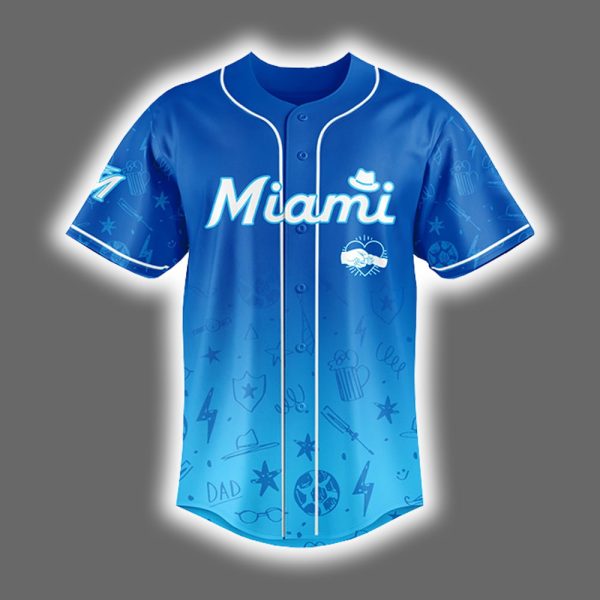 2025 Marlins Happy Fathers Day Jersey 2