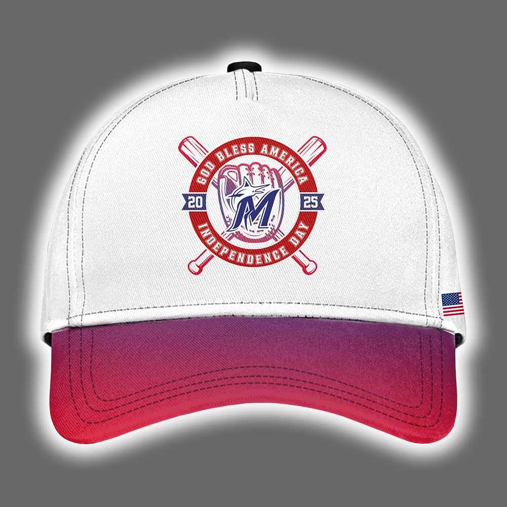 2025 Marlins Happy Independence Day Hat 2025 Marlins Happy Independence Day Hat