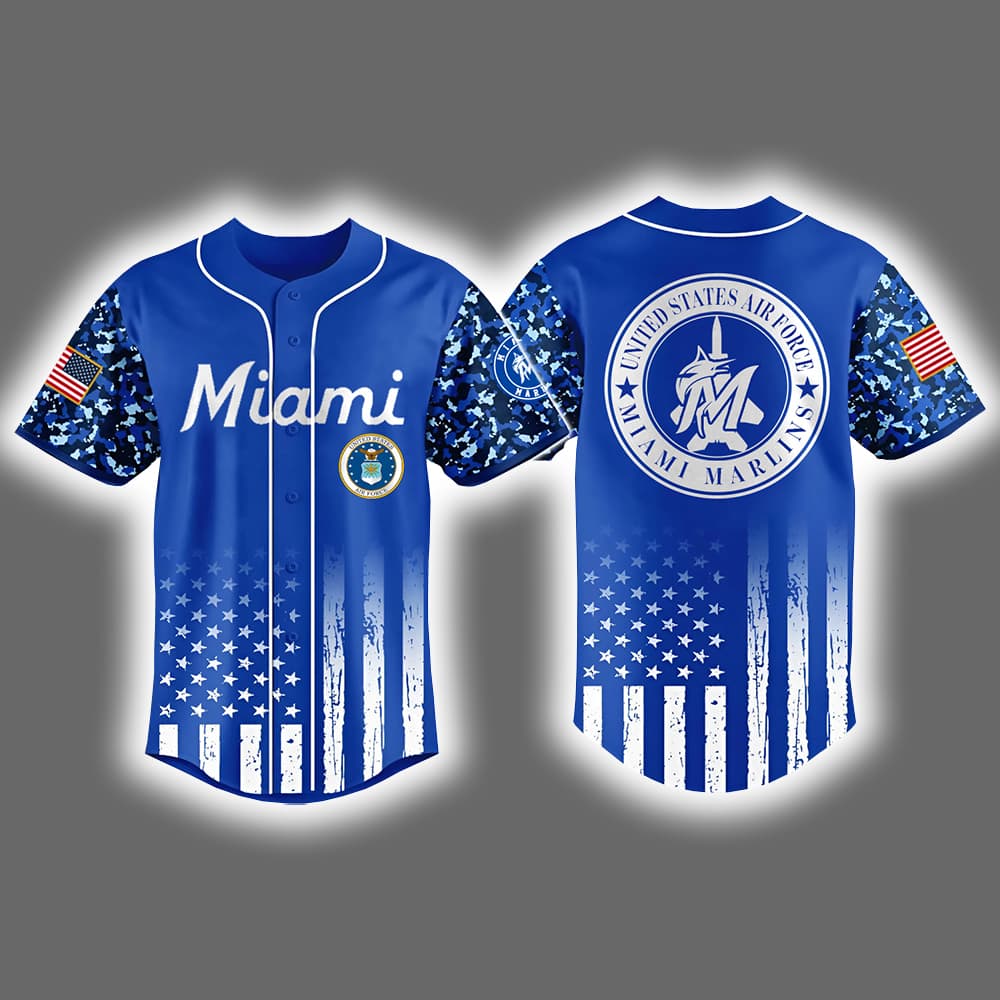 2025 Marlins x US Air Force Appreciation Night Baseball Jersey 2025 Marlins x US Air Force Appreciation Night Baseball Jersey
