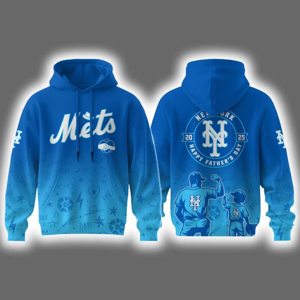 2025 Mets Happy Father's Day Hoodie Joggers Cap