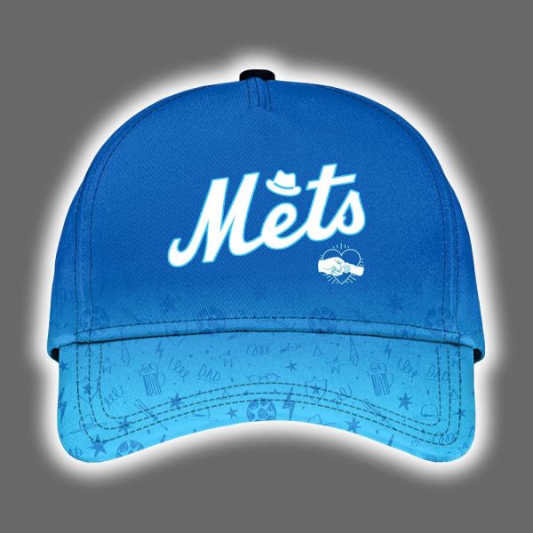 2025 Mets Happy Fathers Day Hoodie Joggers Cap 2