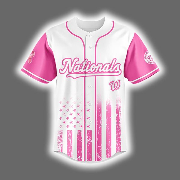 2025 Nationals x Breast Cancer Awareness Game Night Jersey 2